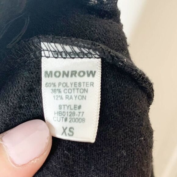 Monrow Women’s Black Casual Silver Python Snake Print Jogger Pants XS - Picture 8 of 9